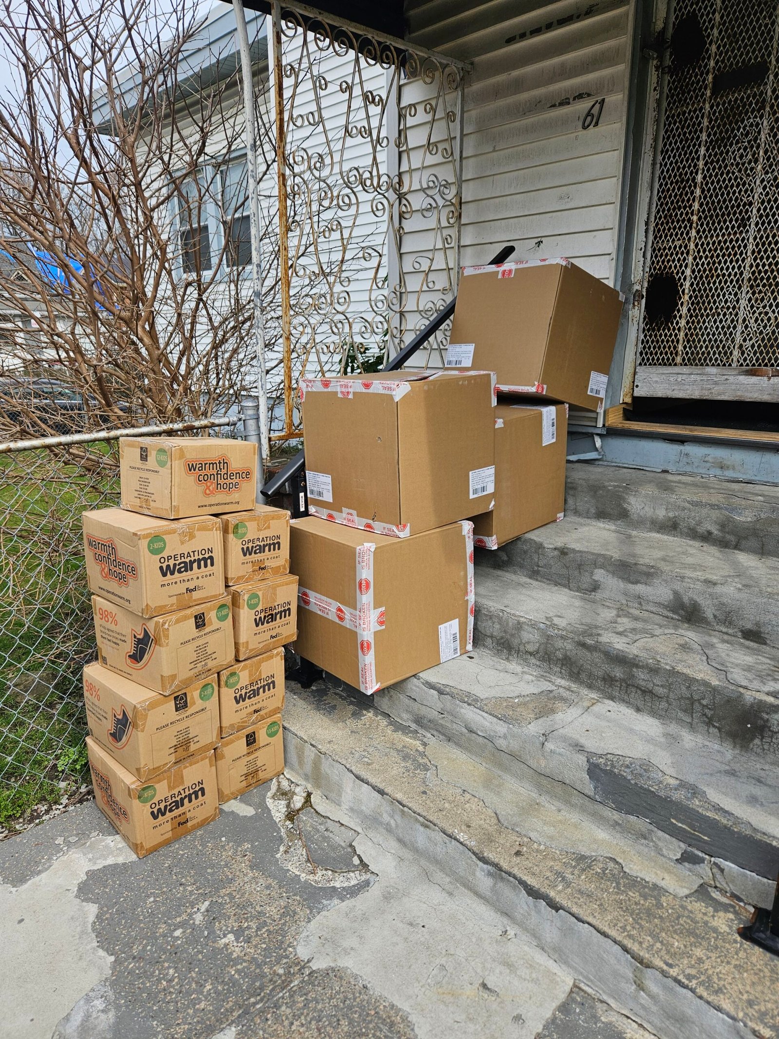 and sometimes besides food we get other things like Boxes of socks!